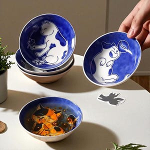 Ceramiczny talerz na sos – japoński talerz do sushi, uroczy, kreskówkowy kształt kropli wody do maczania, deseru lub prezentu na Boże Narodzenie i Święto Dziękczynienia