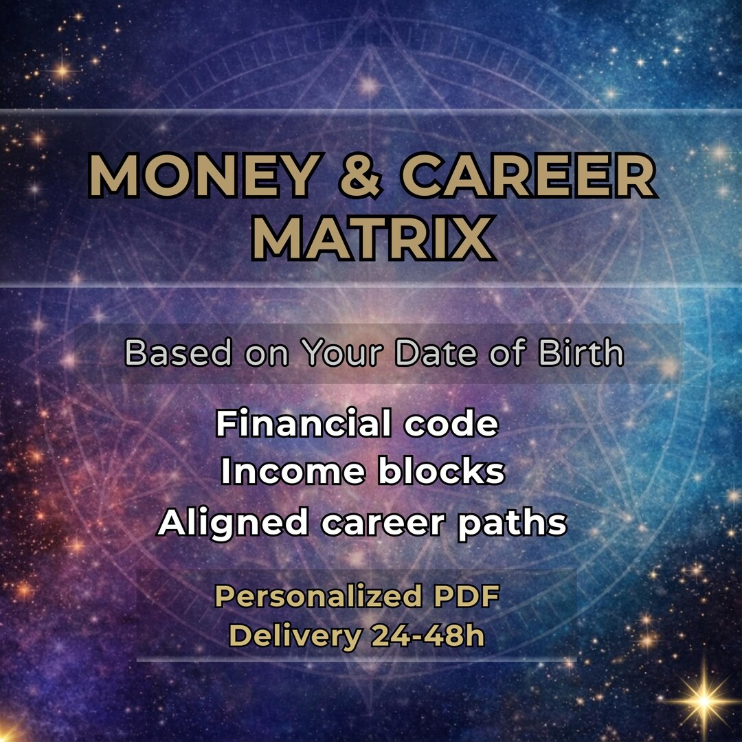 Money and Career Matrix Reading | Financial Code, Income Blocks ...