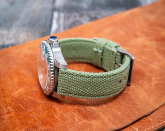 Correa de reloj de lona vintage: Heritage Quick-Release Band