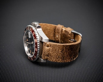 Vintage Leather Watch Strap – Handmade Premium Leather Band for All Watch Types
