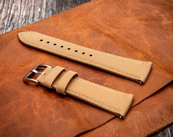 Correa de reloj de tela de vela: diseño resistente al agua, liberación rápida