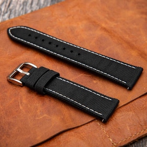 Premium Sailcloth Watch Strap – Quick-Release, Waterproof & Rugged Design