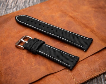 Premium Sailcloth Watch Strap – Quick-Release, Waterproof & Rugged Design