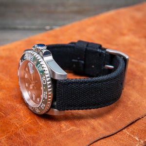 Vintage Canvas Watch Strap, Heritage Canvas Watch Band– Quick-Release Installed