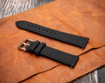 Premium Sailcloth Watch Strap – Quick-Release, Waterproof & Rugged Design