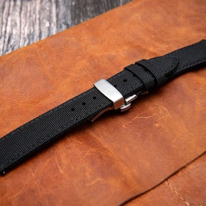 Premium Sailcloth Watch Strap – Water-Resistant & Stylish, Deployment Clasp