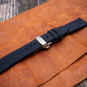Premium Sailcloth Watch Strap – Water-Resistant & Stylish, Deployment Clasp