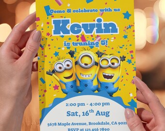 Minions Party Invitation Template: Editable 5x7 Printable (Digital Download)