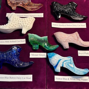 Assorted Options for Vintage Fenton Glass Slipper Shoes