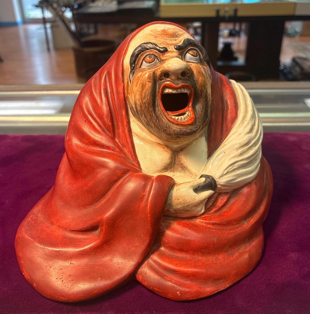 時代 九谷 焼達磨 置物 送料込み250826 時代 九谷 焼達磨 置物 送料