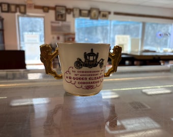 Paragon Queen Elizabeth Double Handle Mug Commemorative 25th Anniversary