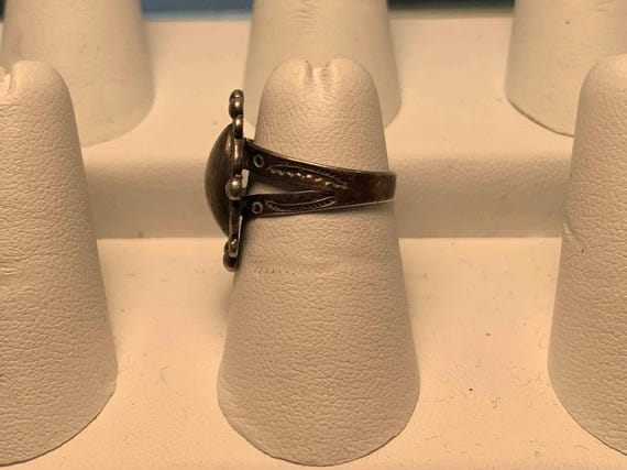 Antique Sterling Silver Statement Ring Size 5.25 - image 5