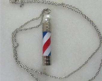 Barber Pole Cremation Jewelry