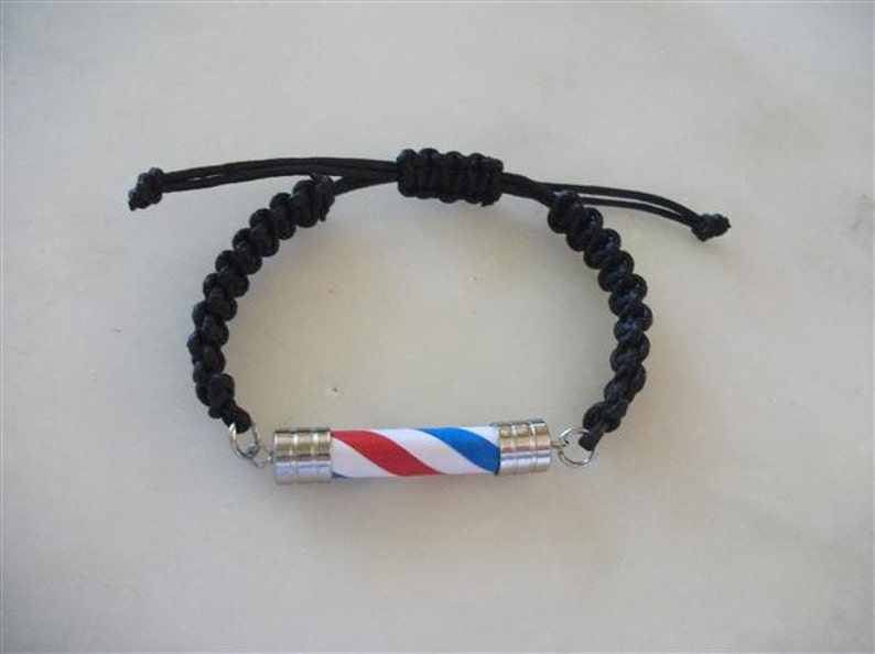 Thick Type, Barber Pole Men Bracelet image 1