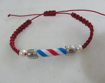 Slim Type Barber Pole Bracelet For Women
