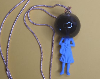 Bubble Head Lady Cute Original Handmade Gift Alternative Fancy Dress Festival Jewellery Fashion Emo Pretty Unusual Weird Rose Gold