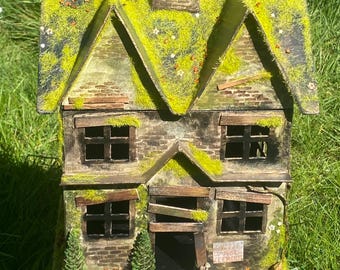 Derelict house box - unique hand painted Wicca Wiccan witch cottagecore goth unusual oddity curiousity