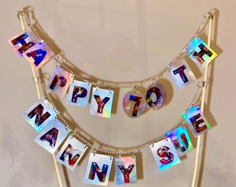 Custom Photo cake topper. Your own images. with or without holographic backers. unique handmade item. OOAK. Birthday Event Wedding Party
