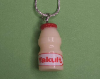 Yakult Bottle Necklace Cute Original Handmade Gift Miniature Fancy Dress Festival Jewellery Fashion Foodie Probiotic Emo Pretty Unusual
