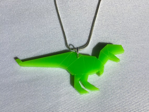 Silver Tone T Rex Dinosaur Pendant Necklace Geeky/Cute Tyrannosaurus Silver Tone T Rex Dinosaur Pendant Necklace Geeky/Cute Tyrannosaurus