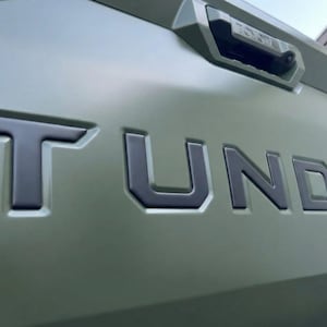 Tailgate Insert Letters for Tundra 2022-2024 Matte Black