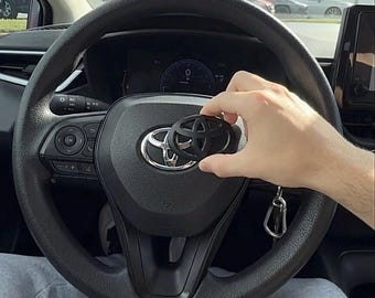 3D ABS Steering Wheel Emblem Sticker Car Badge Universal Fit