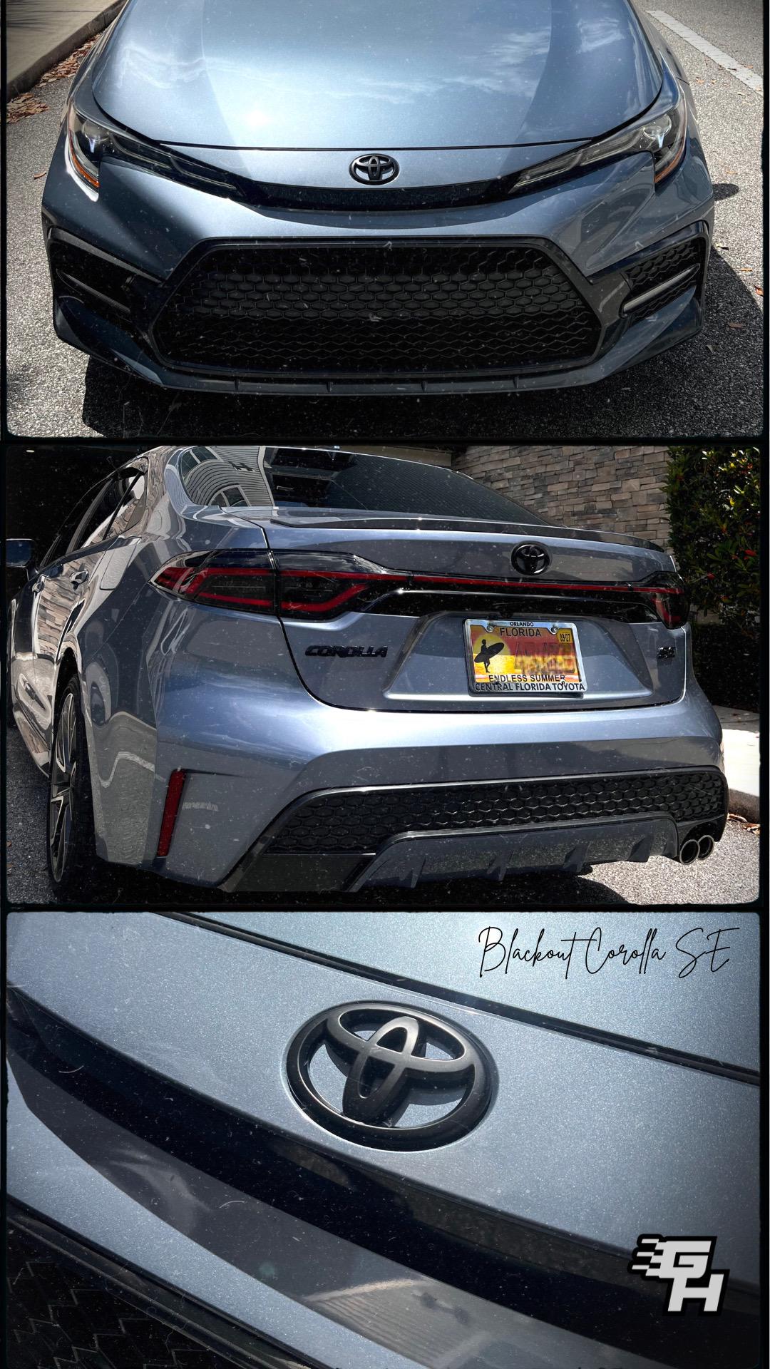 NEW Matte BlackOUT OVERLAY EMBLEM Fit 2020-2024 TOYOTA COROLLA LE PT948 -02200-02 | UK - Foto 10