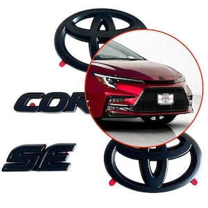 4-piece matte black overlay kit for 2020-2026 corolla se emblems