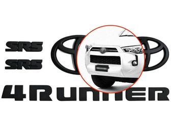 5-Piece Blackout Emblem Overlay Kit for 2014-2024 4Runner SR5 – Sleek Matte Black Finish