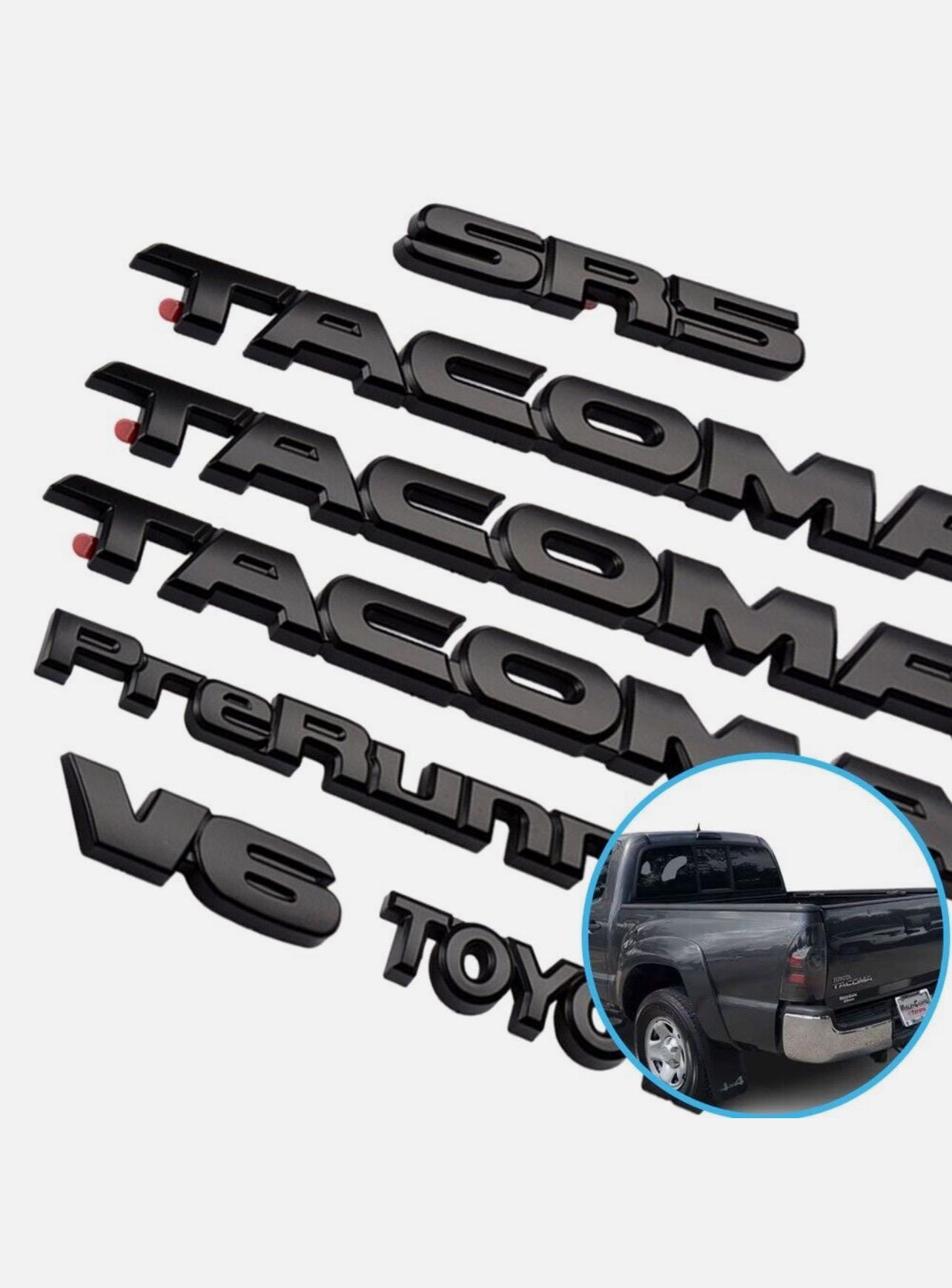 Matte Black 4PCS Door Emblem Overlay Kit For 2005-2015 Tacoma