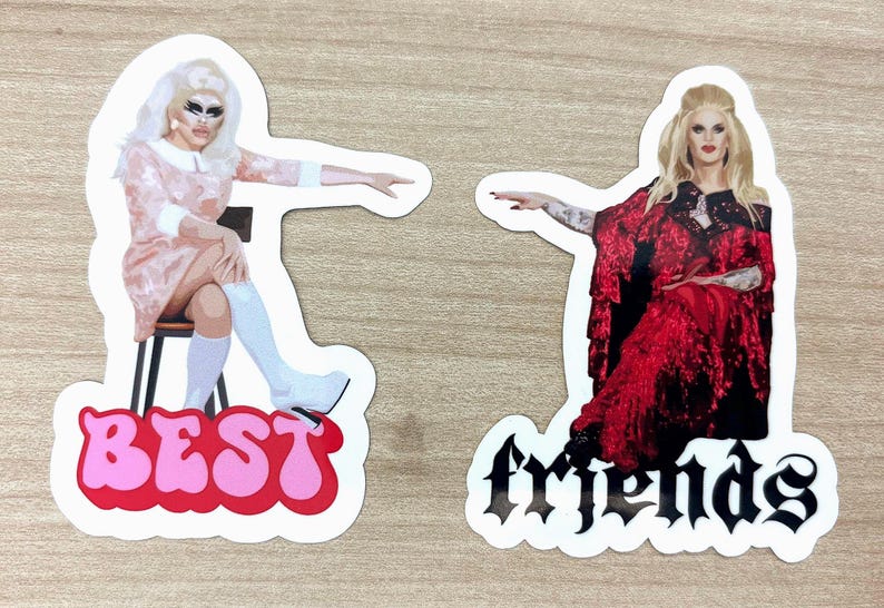 Trixie and Katya Best Friends Stickers - Etsy