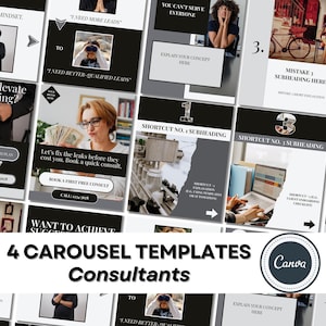 B2B Social Media Canva Templates | LinkedIn & Instagram Carousel Posts for Consultants and Service Businesses