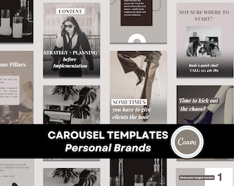 Instagram Carousel Templates | Canva Editable for Personal Brands, Coaches & Content Creators