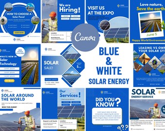 20 Social Media Templates for Solar Business | Instagram Templates ...