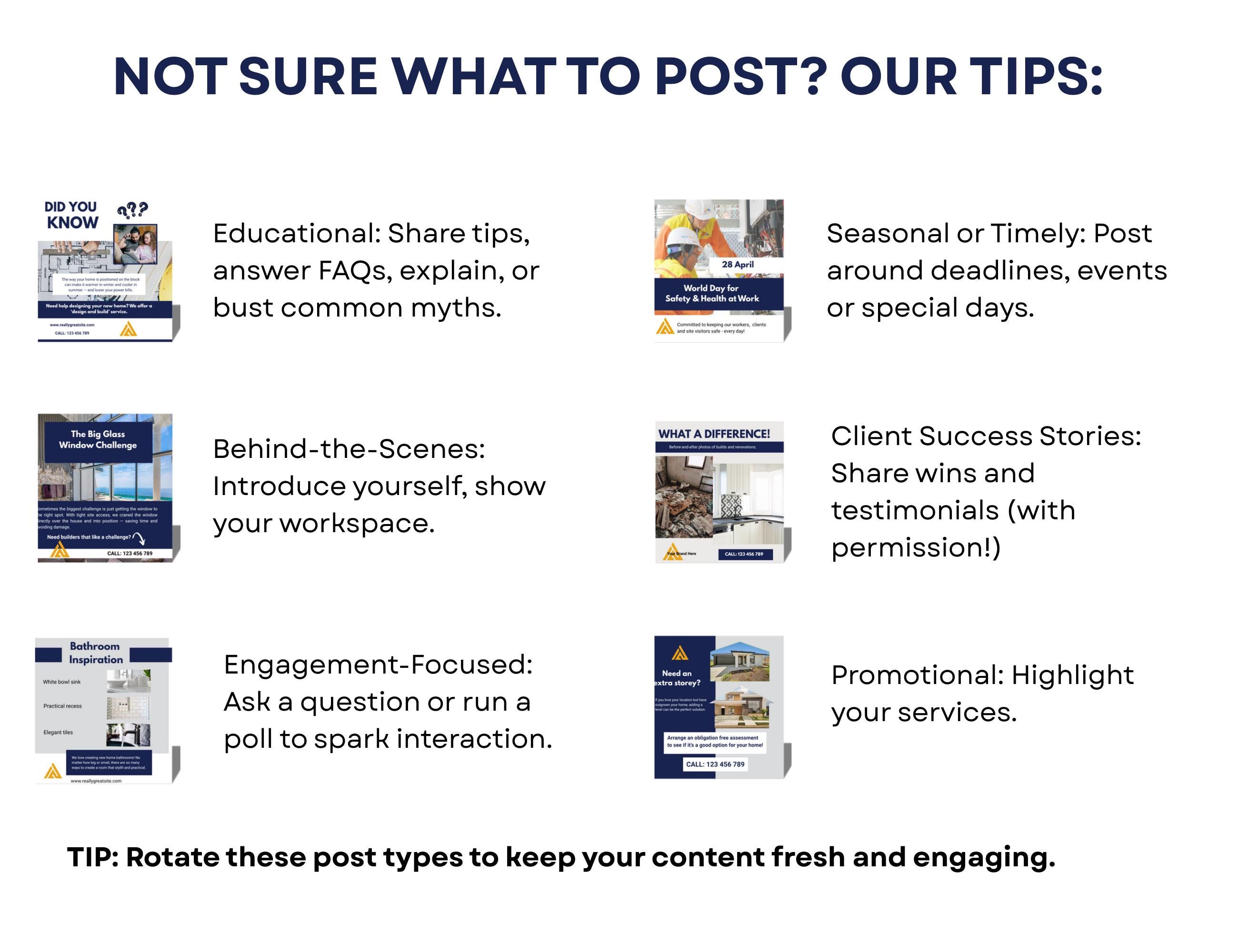Builder Facebook Templates – 40 Canva Editable Social Media Posts for ...