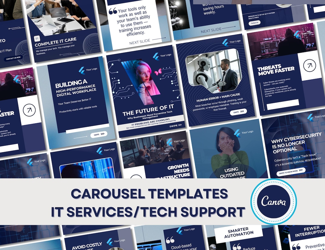 Managed Carousel Carousel Templates for Technology Support & Managed IT Businesses ...