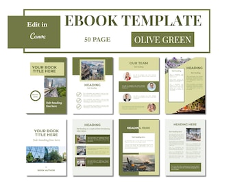 eBook Template for Business – 50 pages, A4 size - Customize in Canva