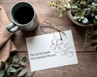 Printable Thank You Card: Floral Gratitude (Digital Download)