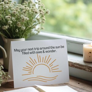 Set a Beautiful Birthday Intention - Printable Greeting Card - Digital Download - Instant Download Card for Your Friend, Co-Worker, Family