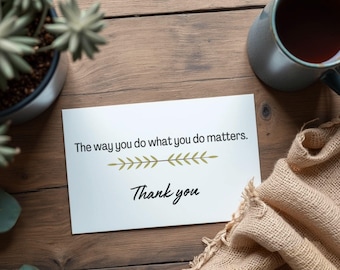 Printable Thank You Card: Gratitude Greeting (Digital Download)
