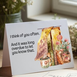 Estoy pensando en ti - Tarjeta de felicitación imprimible - Descarga digital - Tarjeta de descarga instantánea para tu amigo, compañero de trabajo, vecino o familiar