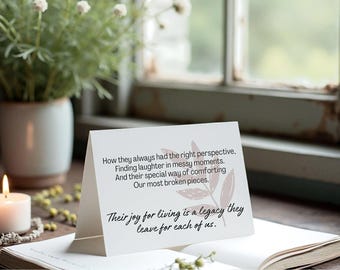 Sympathy Card Printable: Honoring Their Legacy (Digital Download, PDF Template with A7 Envelope Template)