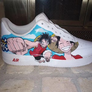 Custom Hand Painted Nike Air Force 1 Anime and Cartoon art