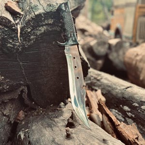 Custom Hunting Knife, Outdoor Knife, Tactical Knife, Personalized Knife, With Leather Sheath, Bushcraft Knife, Gift For Him, Christmas Gift