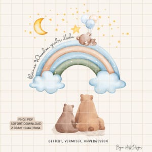 Sterrenkind png pdf, klein wonder, grote liefde, geliefd, gemist, onvergetelijk, digitale download, teddybeer, regenboog, sterrenmotief