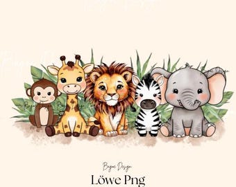 Boho leone png, bambino leone, download digitale, scuola materna, acquerello, png, leone carino, grafica, clipart, bambino,