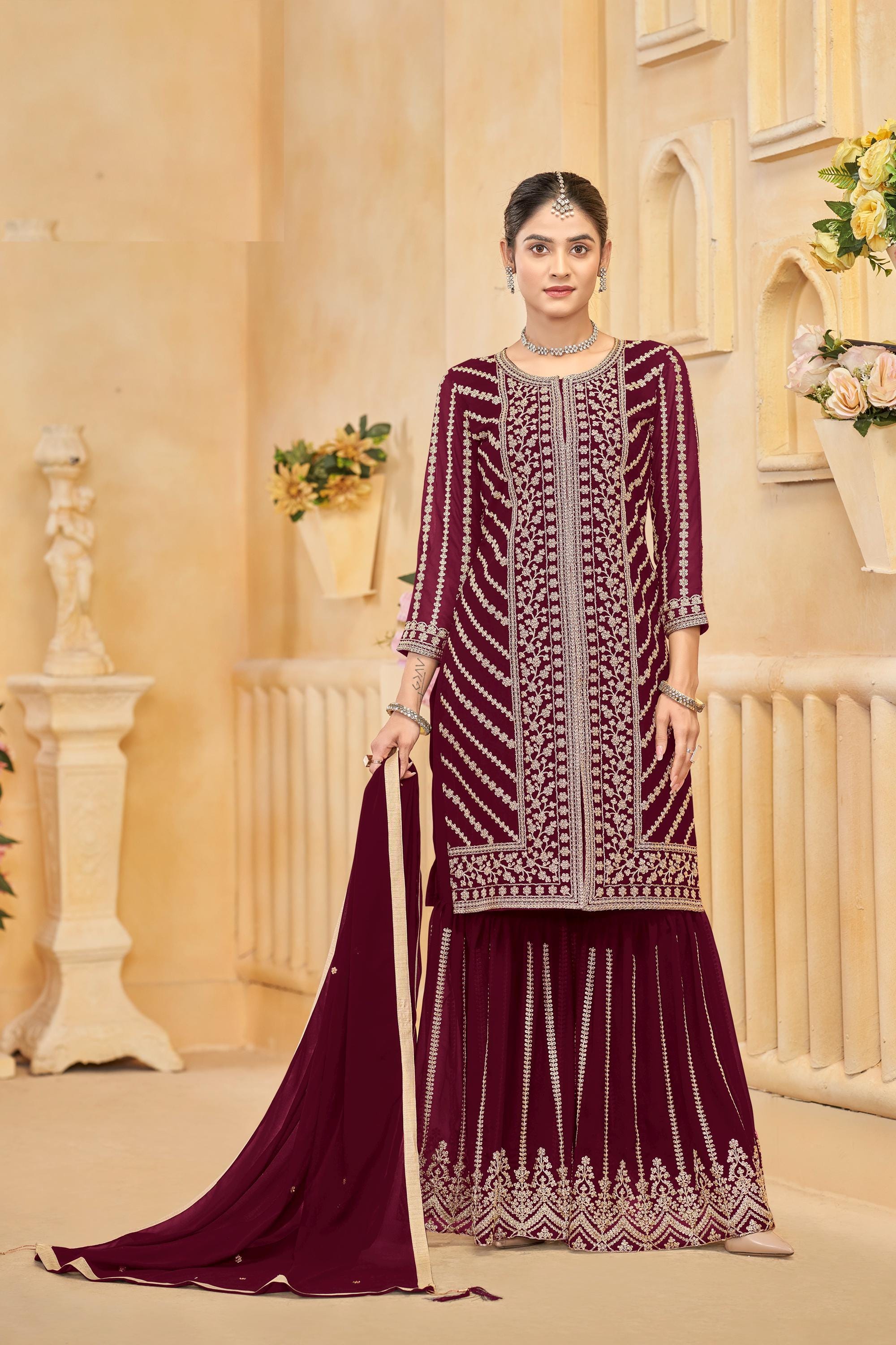 chinese dress ladies Vaishviâ€™s Lohri Look – Lakhina Couture main image 1