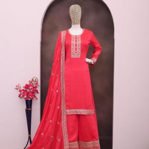 Pakistani Designer Kurta Palazzo suit Straight Kurta partywear suit for women Sharara suit 3pc kurta Salwar Kameez Set Indian wedding dress
