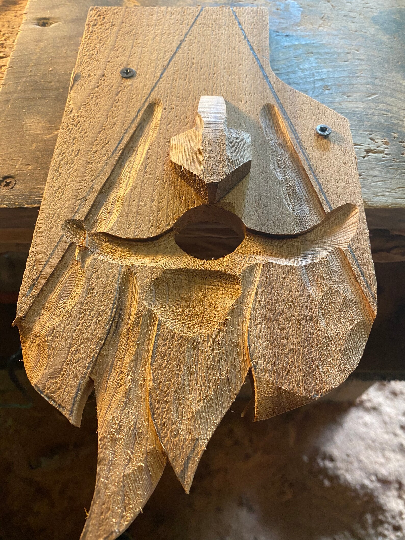 2 Hand Carved Wood Spirit Old Man Face Cedar Birdhouses - Etsy