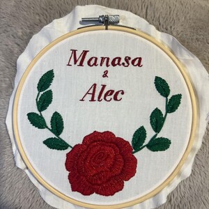 Personalized Wedding & Couple Glitter Embroidery